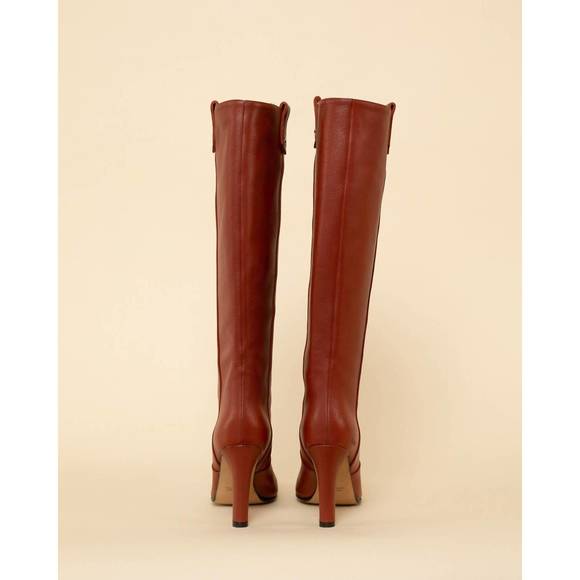 NEW GOLDEN GOOSE helen leather boot in rust - Picture 7 of 7